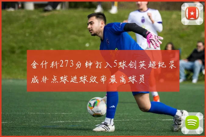 舍什科273分钟打入5球创英超纪录成非点球进球效率最高球员